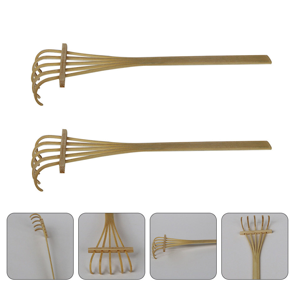 Zen Gardening Tools - 2 шт. мини-бамбуковые грабли для песочницы,