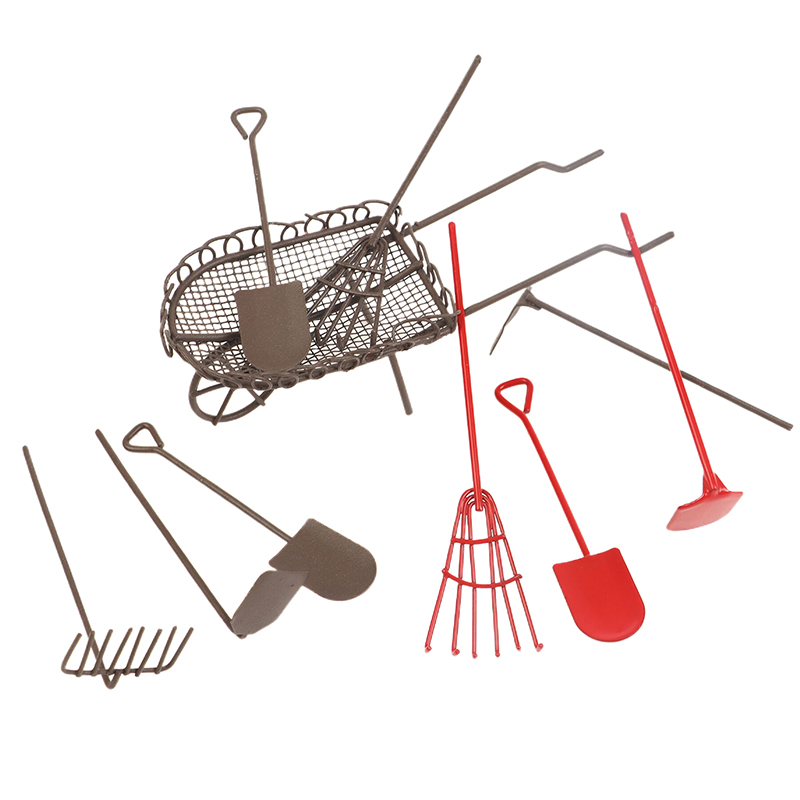 Gardening Tools Hoe - 1/12 кукольный домик, набор садовых инструментов,