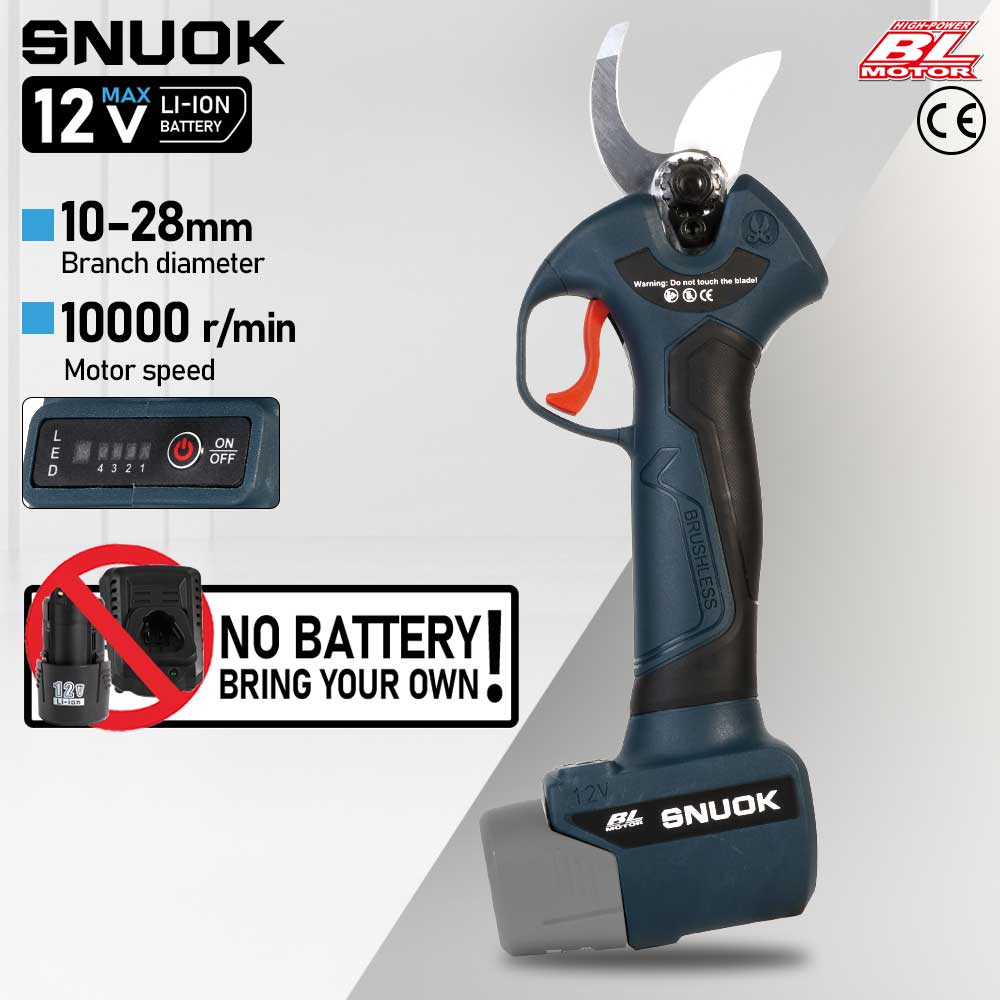 Gardening Tools Battery Powered - Электрические бесщеточные секаторы SNUOK 12В для