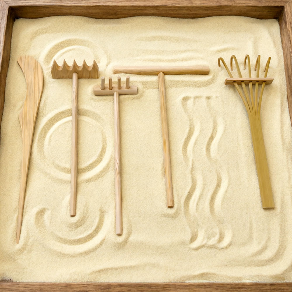 Набор из 6 бамбуковых граблей  – обзор и цена Zen Gardening Tools