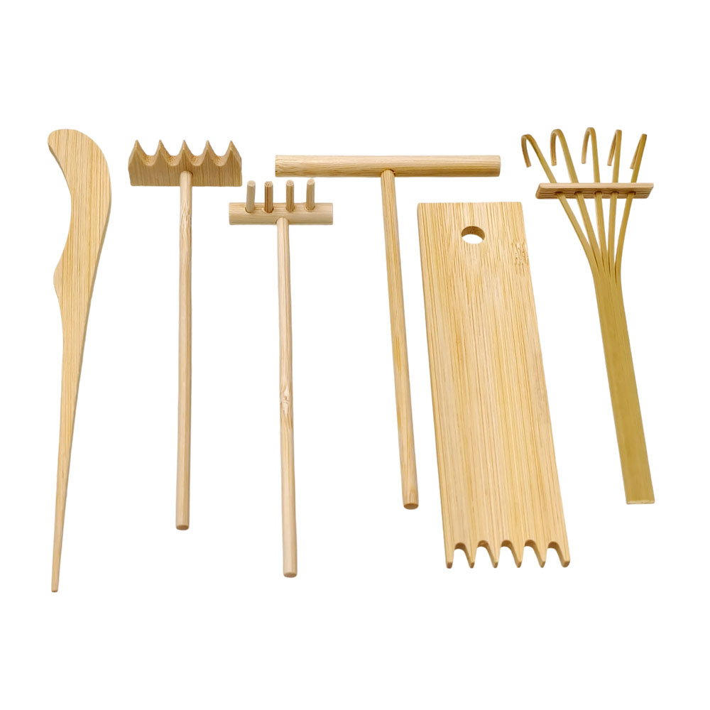 Набор из 6 бамбуковых граблей  – обзор и цена Zen Gardening Tools